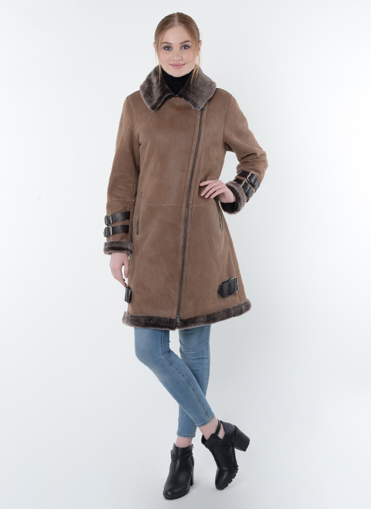 Straight sheepskin coat 09, KALYAEV 