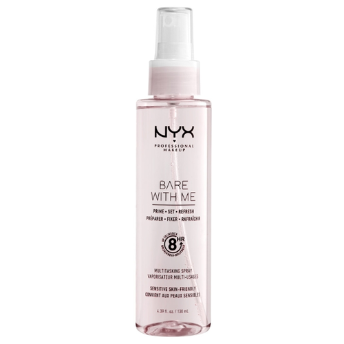 NYX Multi-Purpose Makeup Setting Spray 3 in 1 Bare With Me Prime.  Set. Refresh. Multitasking Spray 130 ml 