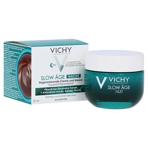 VICHY NIGHT REGENERATING CREAM AND MASK FOR INTENSIVE SKIN OXYGENATION SLOW AGE NUIT 