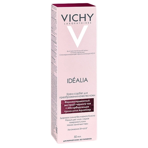 Vichy Idealia cream sorbet for transforming the quality of facial skin 