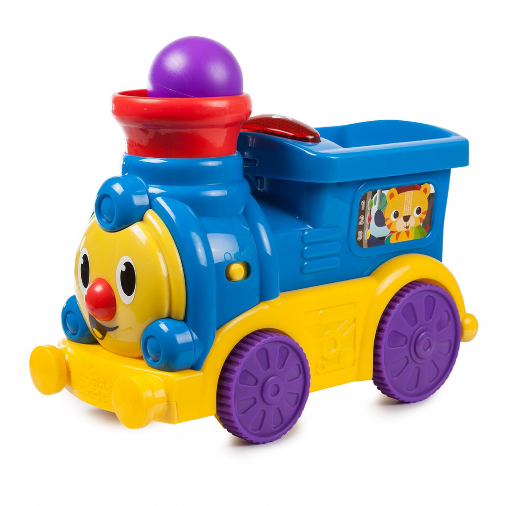 Cheerful little train with balls 