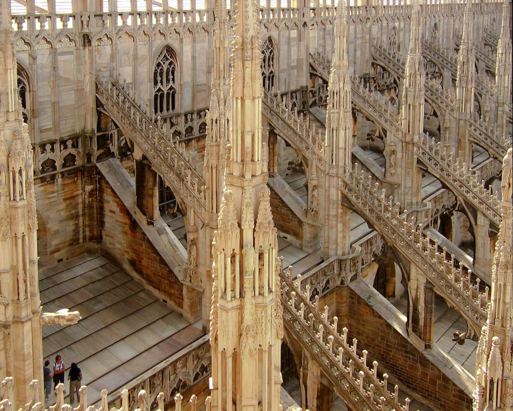 Stairs of Milan Cathedral, Italy 