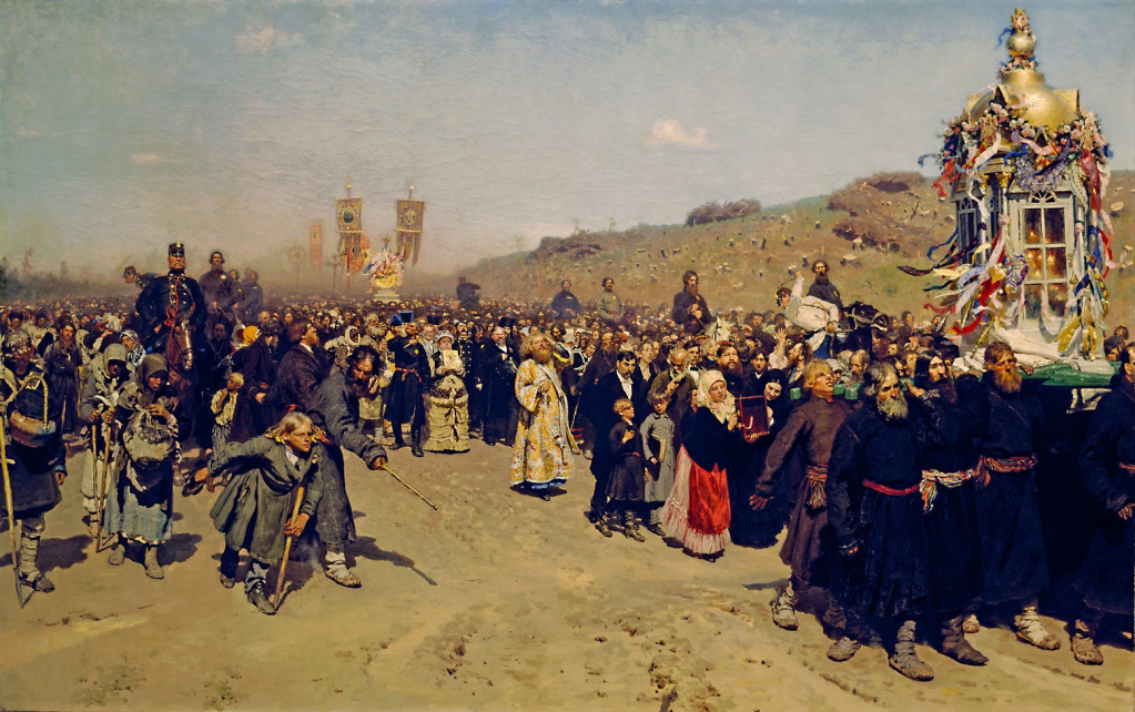 Religious procession in Kursk province 