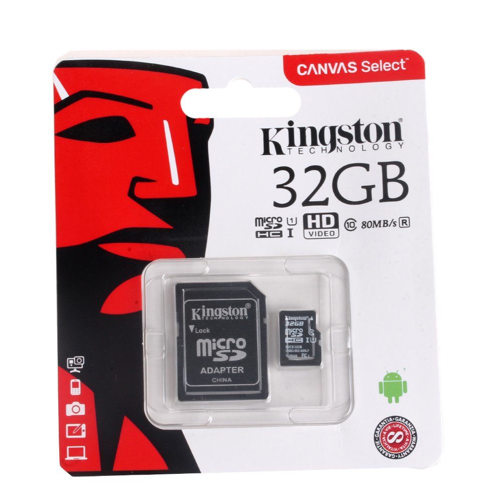 KINGSTON CANVAS SELECT MICROSDHC CLASS 10 UHS-I U1 32GB + SD ADAPTER (SDCS32GB) .jpg 