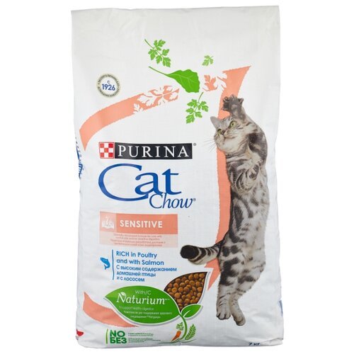 CAT CHOW FEED FOR SENSITIVE DIGESTION, SKIN AND WOOL HEALTH, WITH SALMON 