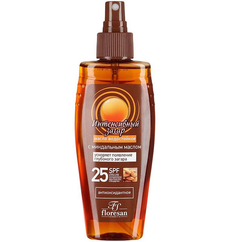 Floresan Oil Waterproof Intense Tan SPF 25 