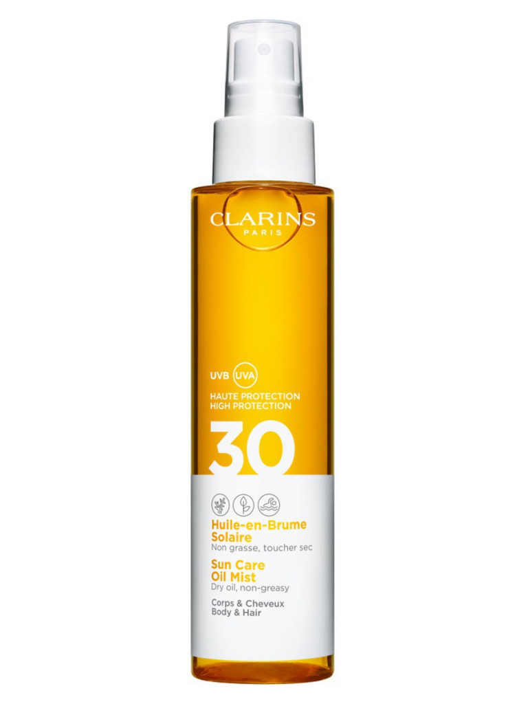 Clarins Huile-en-Brume Solaire SPF 30 Sunscreen Body & Hair Oil 