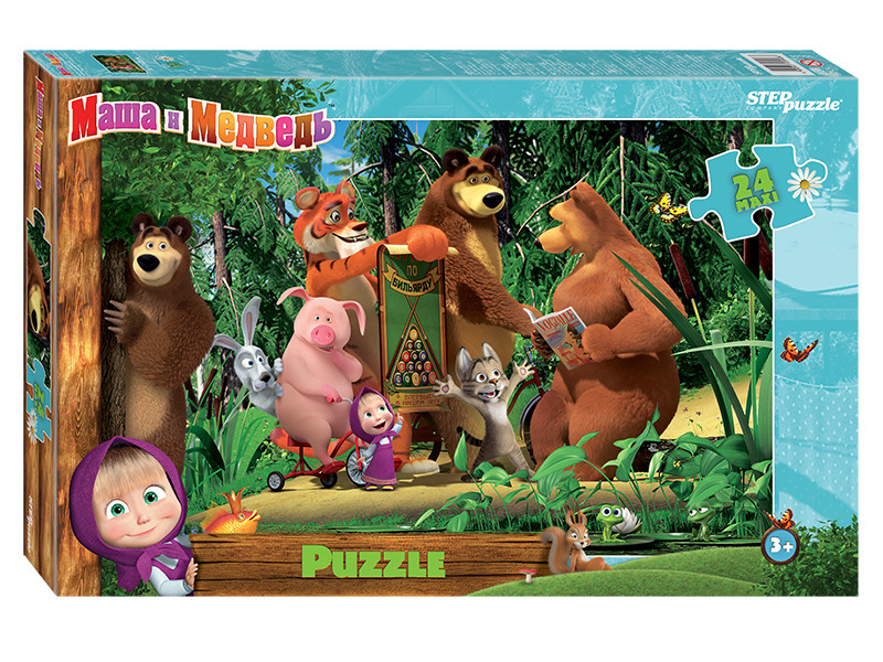PUZZLE STEP PUZZLE ANIMACCORD MASHA AND THE BEAR (90048), 24 CHILDREN..jpg 