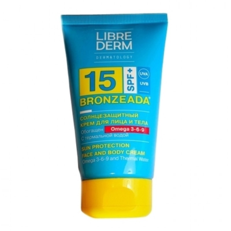 Librederm Bronzeada sunscreen for face and body Omega 3-6-9 SPF 15 