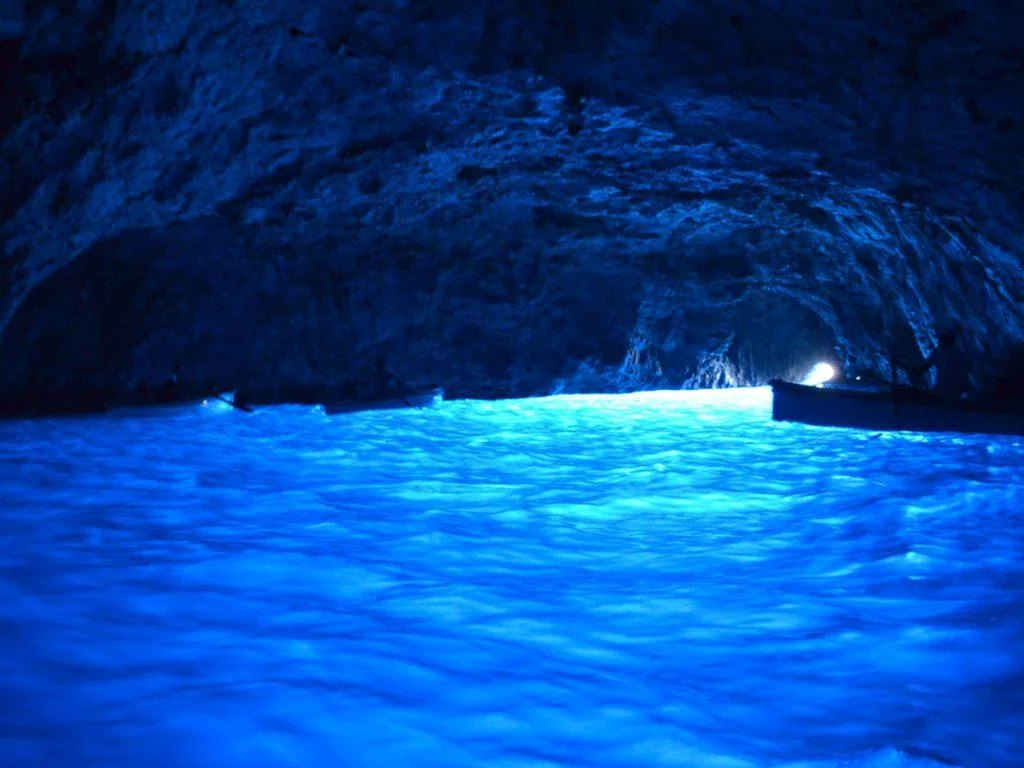Blue Grotto on the island of Capri 