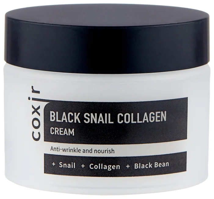 COXIR BLACK SNAIL COLLAGEN CREAM AGAINST WRINKLES WITH COLLAGEN AND MUCIN 
