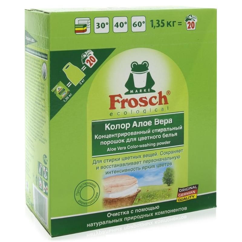 Laundry detergent 'Frosch' for colored laundry, with Aloe Vera 