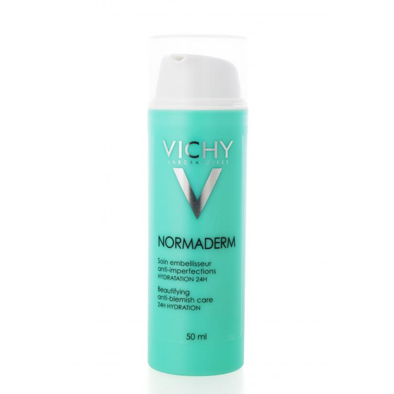 Vichy NORMADERM. Corrective care for imperfections, 24 hours of hydration 