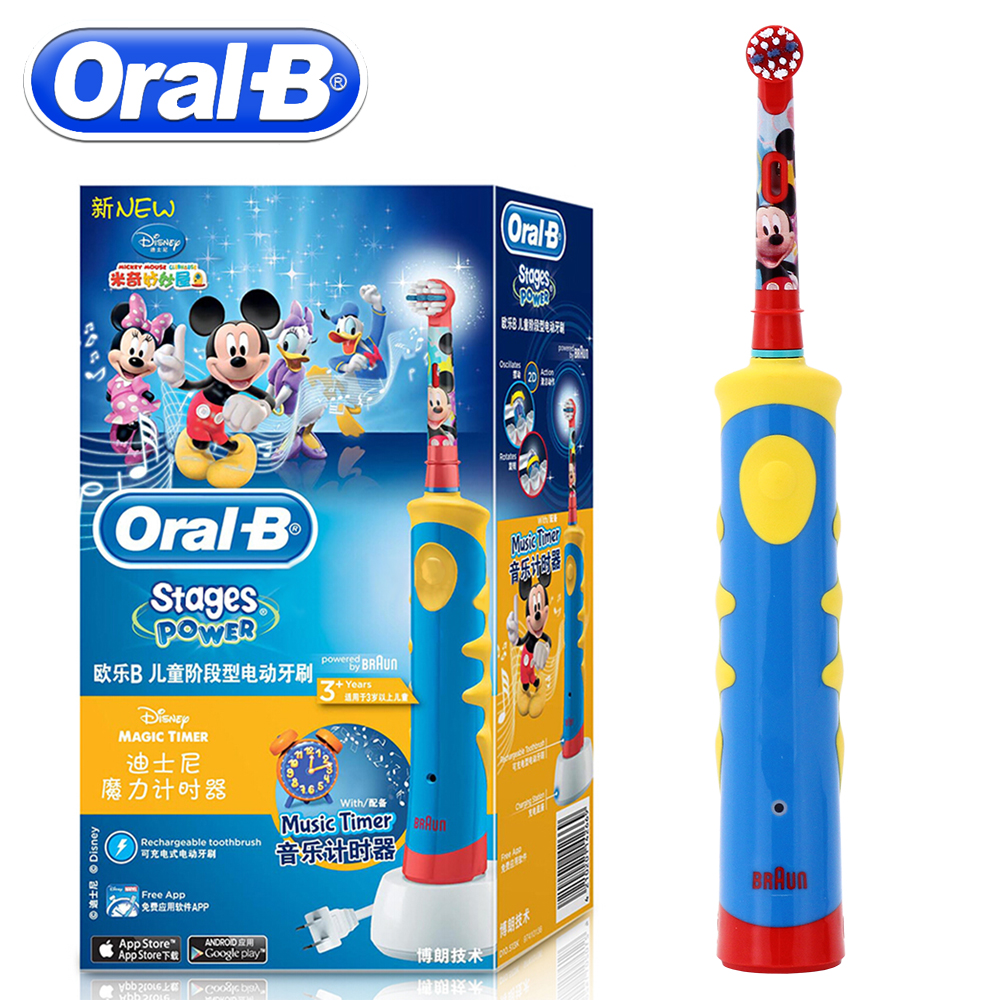 Oral-B Mickey Kids Electric Toothbrush Blue 