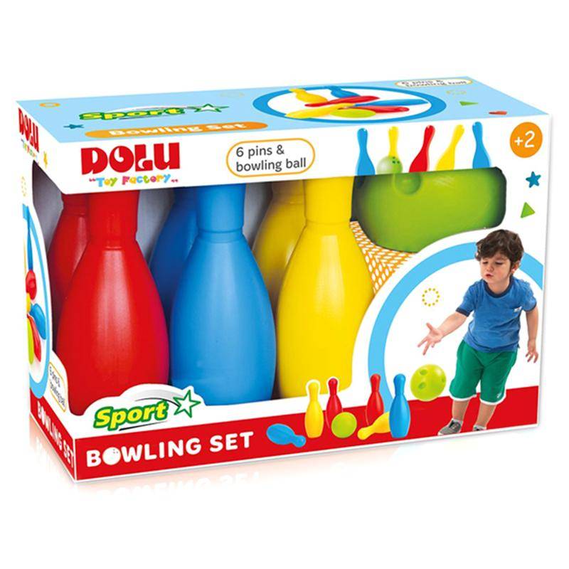 Bowling set DOLU of six pins with a ball 