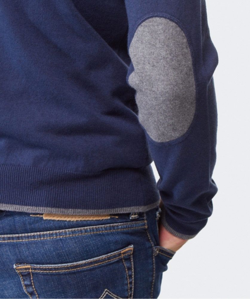 Sweater elbow pads are a very interesting element 