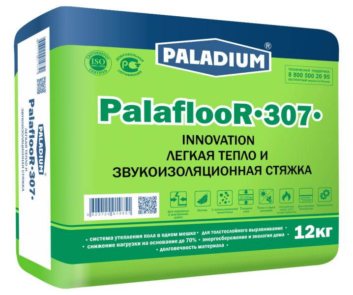 Heat-insulating floor screed Paladium Palafloor-307, 12 kg 
