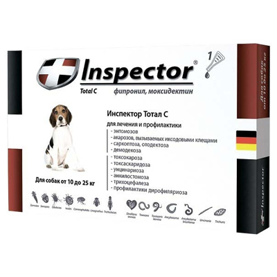 INSPECTOR FOR FLEAS, TITES AND HELMINTHS, 1 PIPETTE 