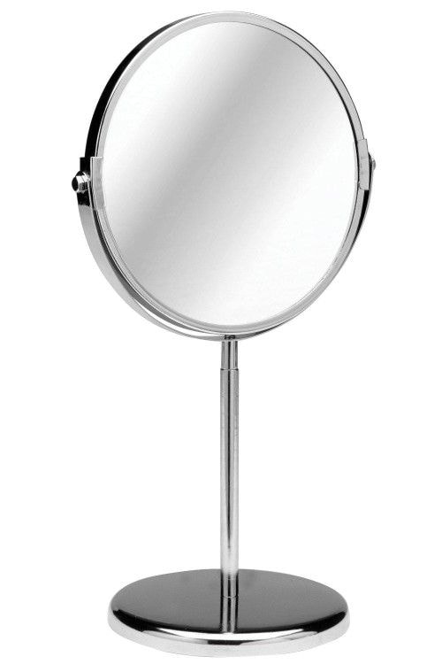 Shaving mirror with stand 