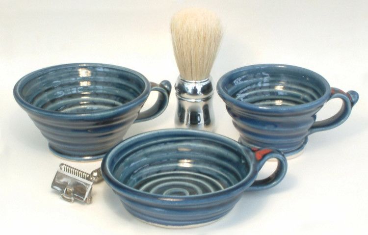 Handmade shaving bowls can be purchased at online flea markets at a bargain price 