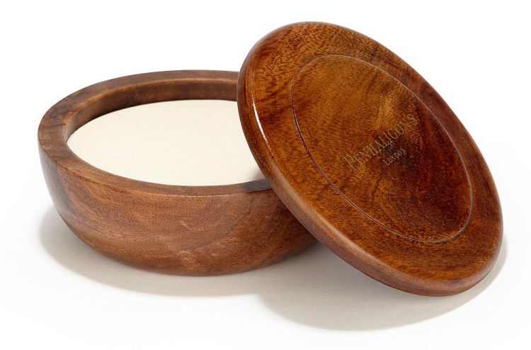 Shaving soap in a wooden bowl by Penhaligons 