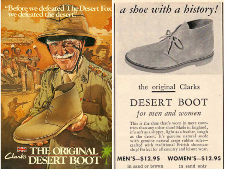 Deserts - a suede version of Chukka boots - became popular in the post-war period 