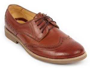 Brown leather brogues 