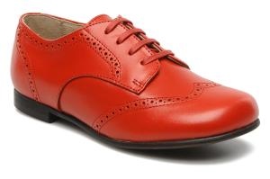 Red leather brogues 