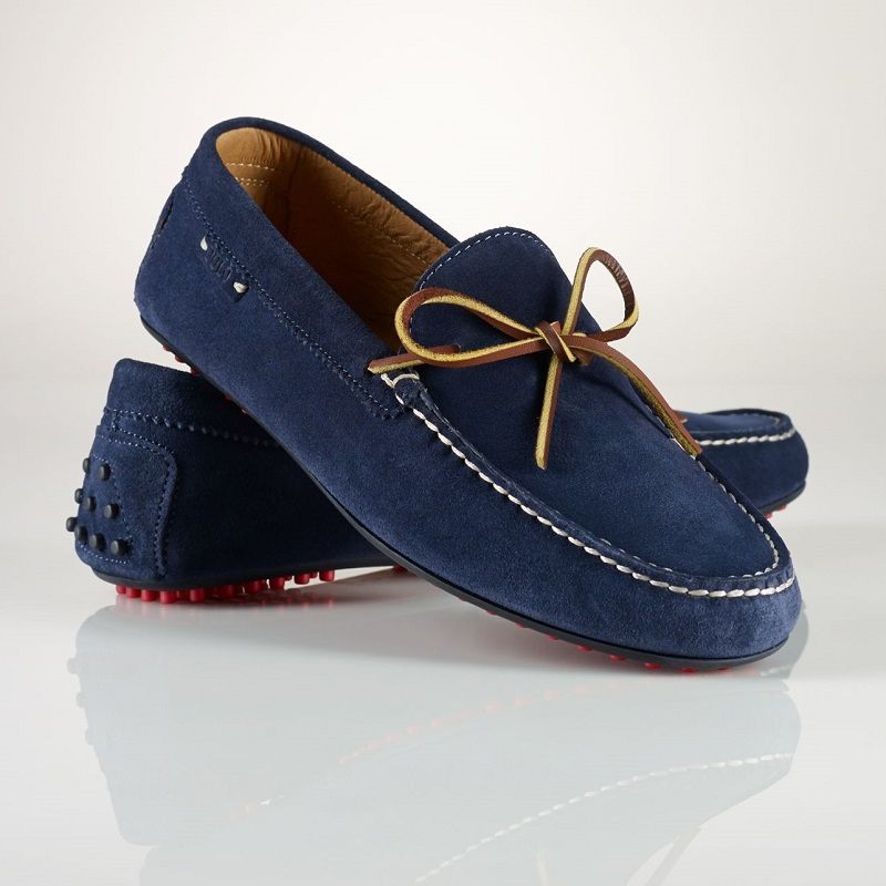 Casual shoes moccasins in dark blue 