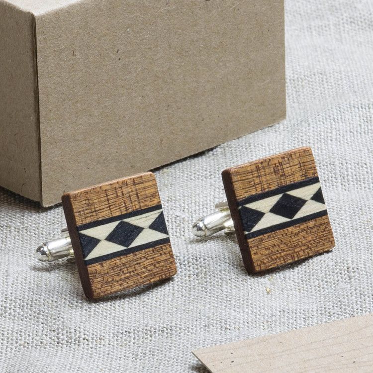 Wooden cufflinks - an original gift for a man 