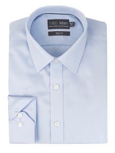 Marksandspencer_lavy blue dress shirt 