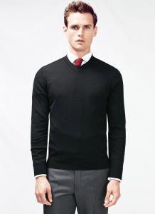Black V-neck jumper 