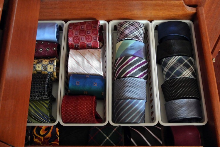 Equipped with separating containers, the drawer will keep your ties looking perfect 