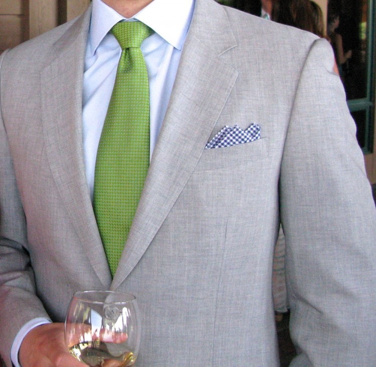 Green Tie for Groom's Wedding Suit 