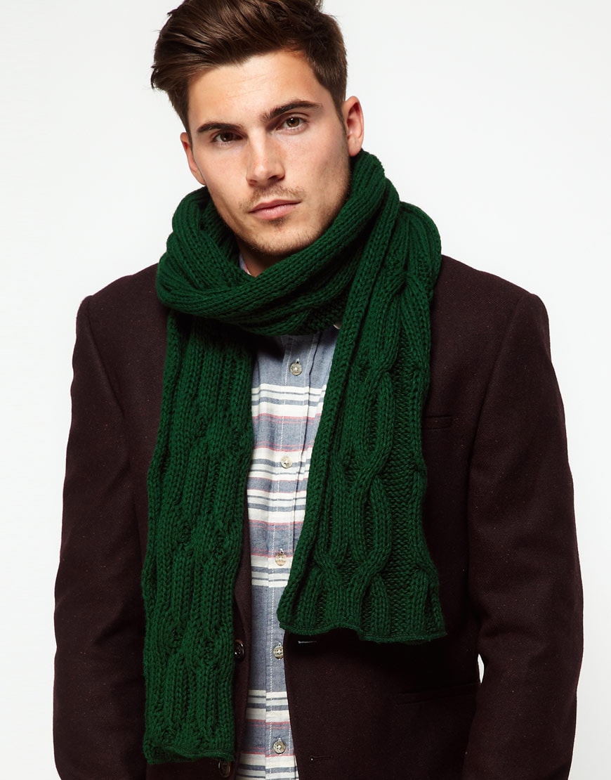 Men's wool scarf 