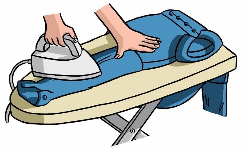 Ironing sleeves and cuffs 