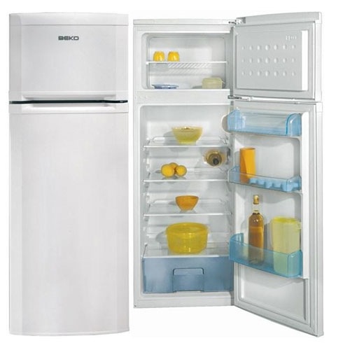 Two-compartment refrigerators with a freezer on top 