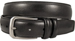 Classic men's belt in black leather 