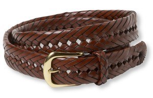 Classic men's braided leather belt 