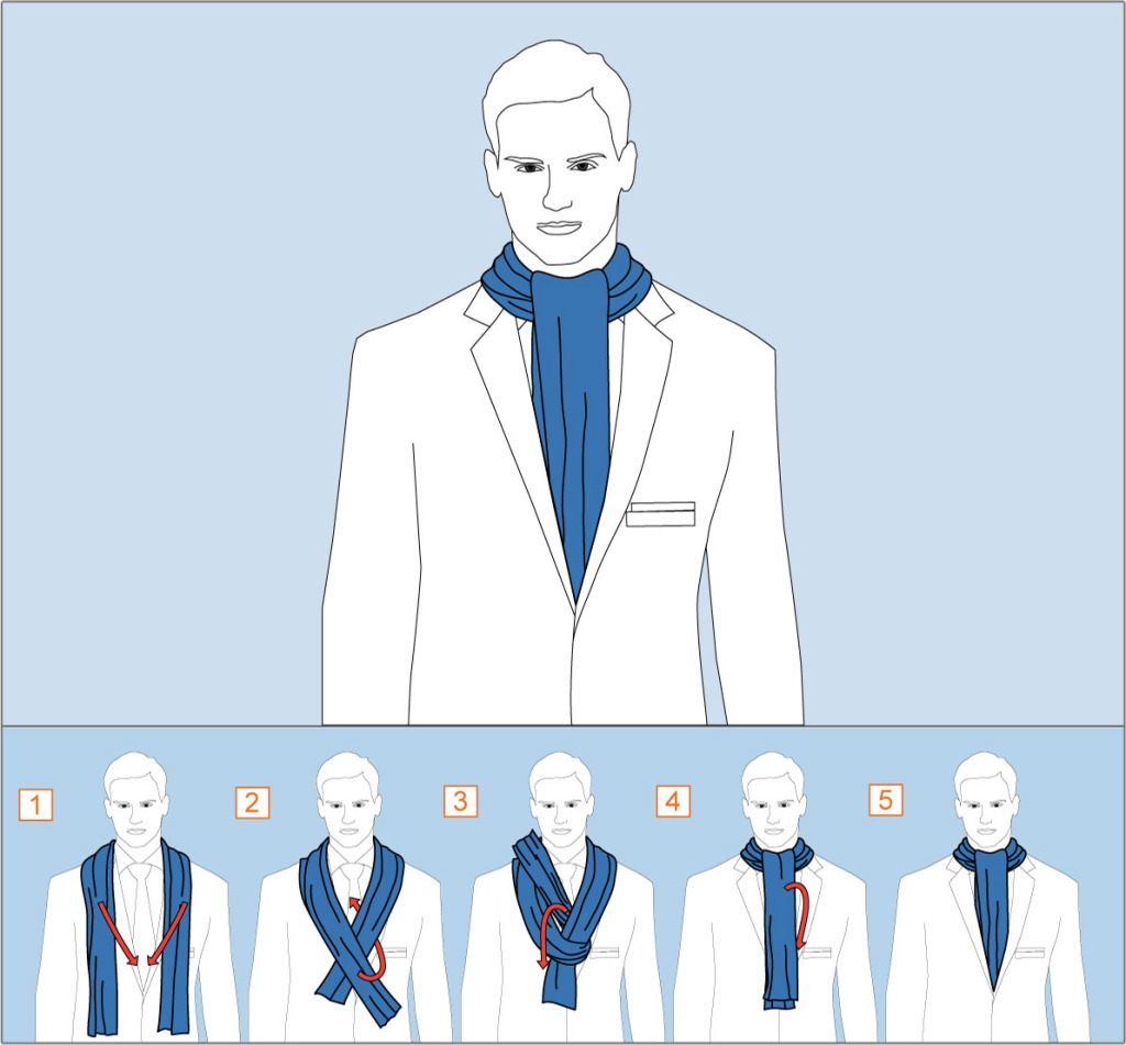 How to tie a scarf with the Ascot knot 