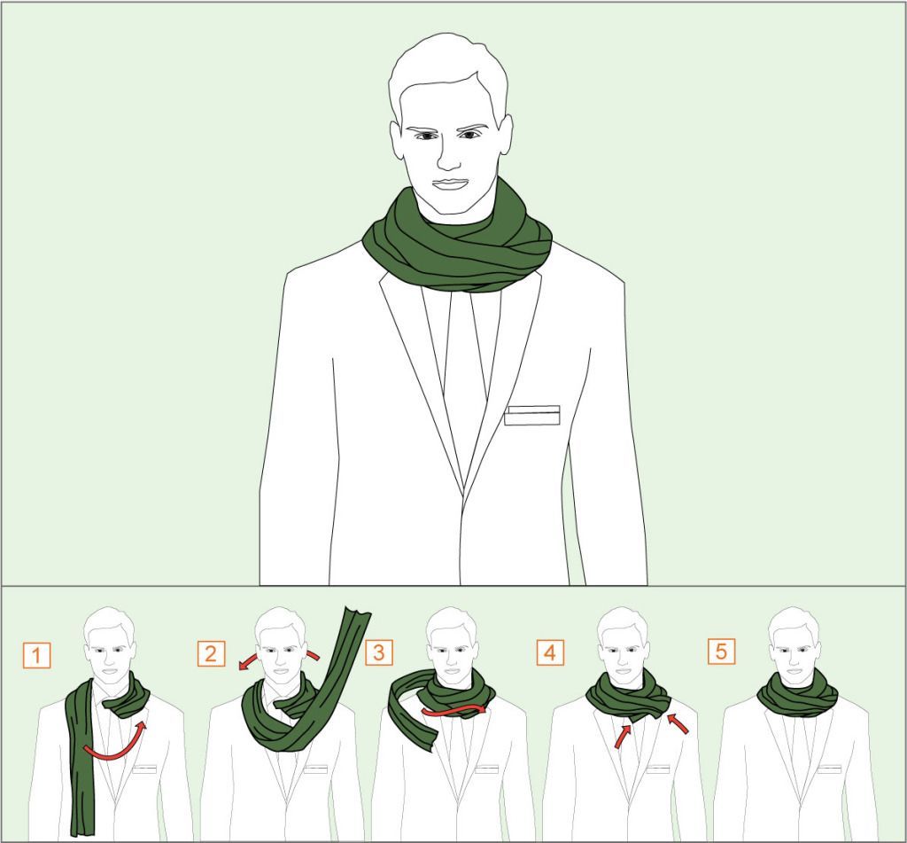 How to tie a double wrap scarf 