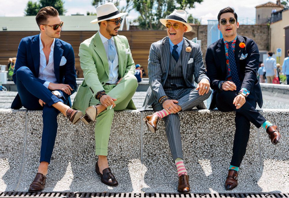 Color options for menswear that are relevant for brown shoes 