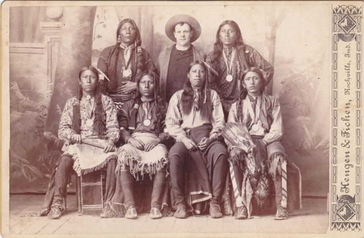 North American Native Family in Moccasins 