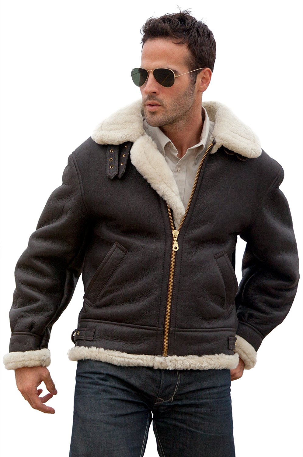 It should be comfortable in a sheepskin coat, especially when it is fully buttoned 