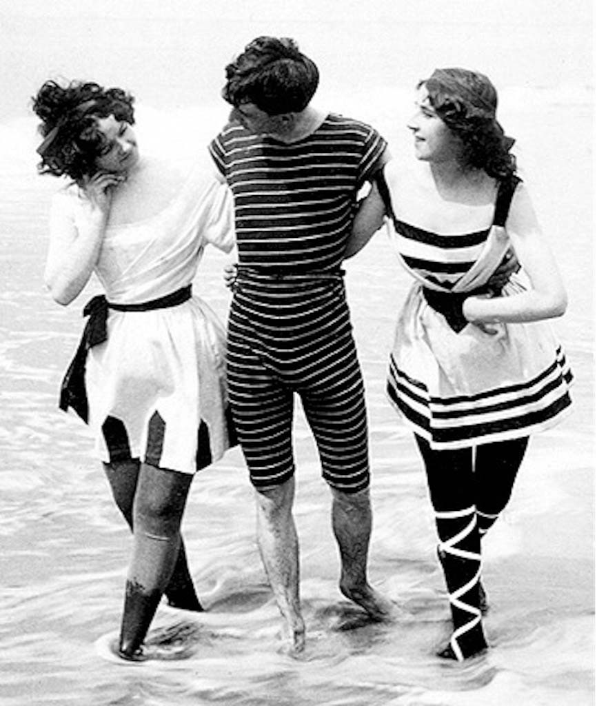 First swimwear - striped French models 