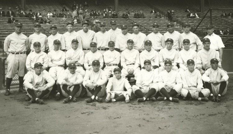 Photo of the Yankees baseball team 1927 