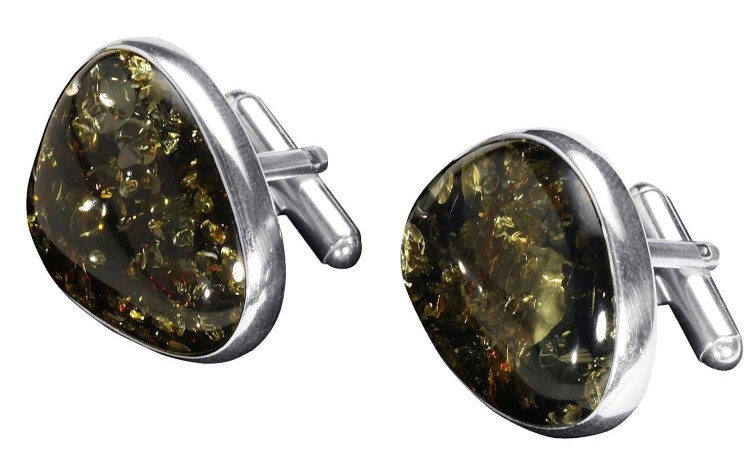 Magnificent cufflinks with amber 