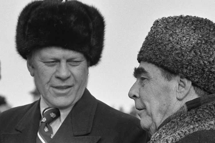 Leonid Ilyich Brezhnev and 38 US President Gerald Ford 