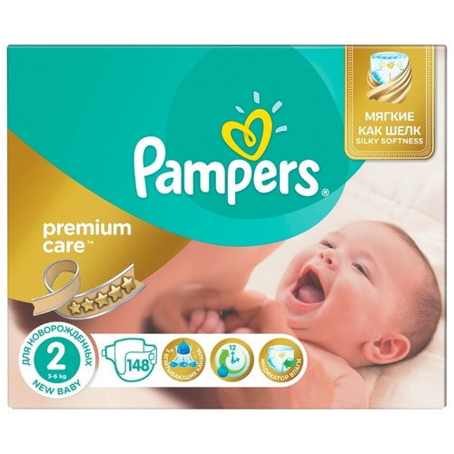 Pampers Premium Care 2 diapers (3-6 kg) 148 pcs.