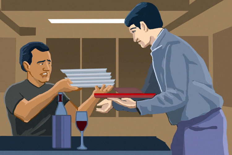 This is not a bad act, of course, but the consequences are not very helpful.  Employees have a system for collecting dishes from the table, it is better not to violate it 